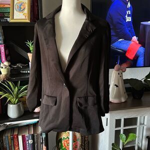 Soho Size Large Black Blazer Stretchy